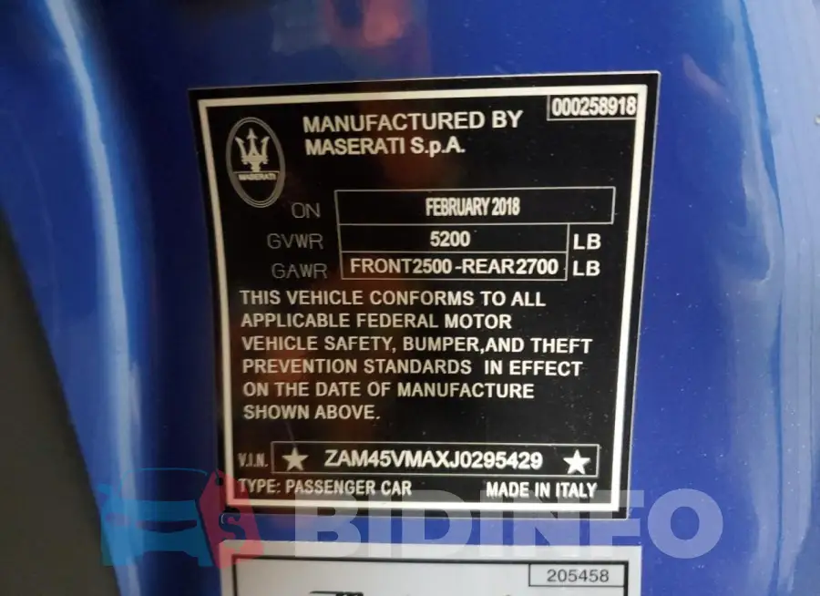 ZAM45VMAXJ0295429 Photo# 13