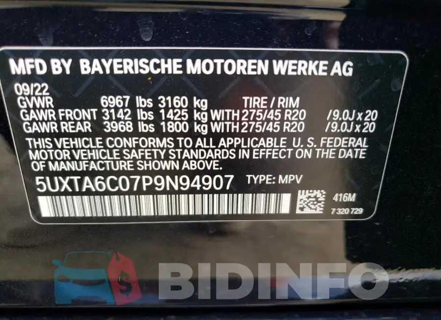 5UXTA6C07P9N94907 Photo# 13