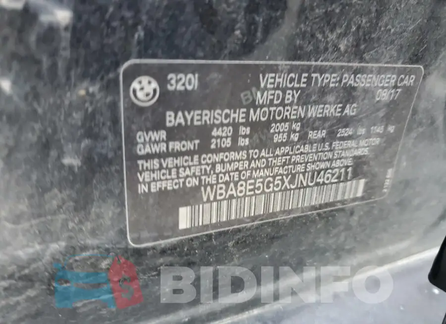WBA8E5G5XJNU46211 Photo# 13