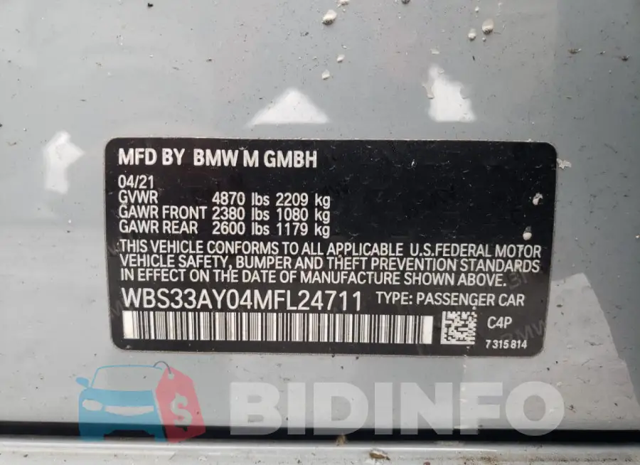 WBS33AY04MFL24711 Photo# 12