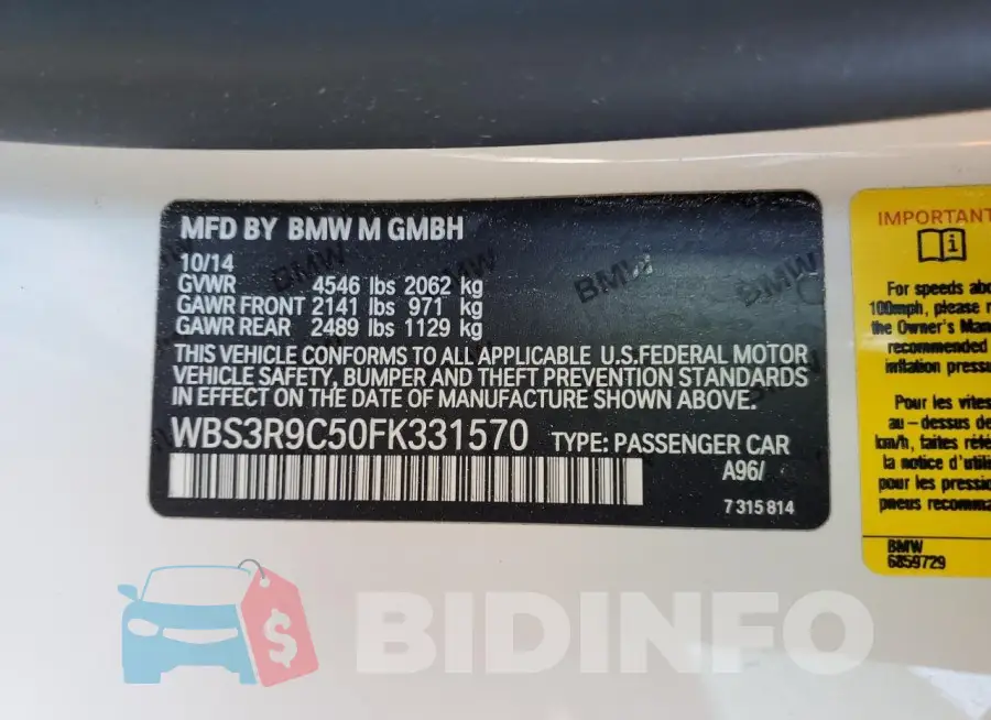 WBS3R9C50FK331570 Photo# 12