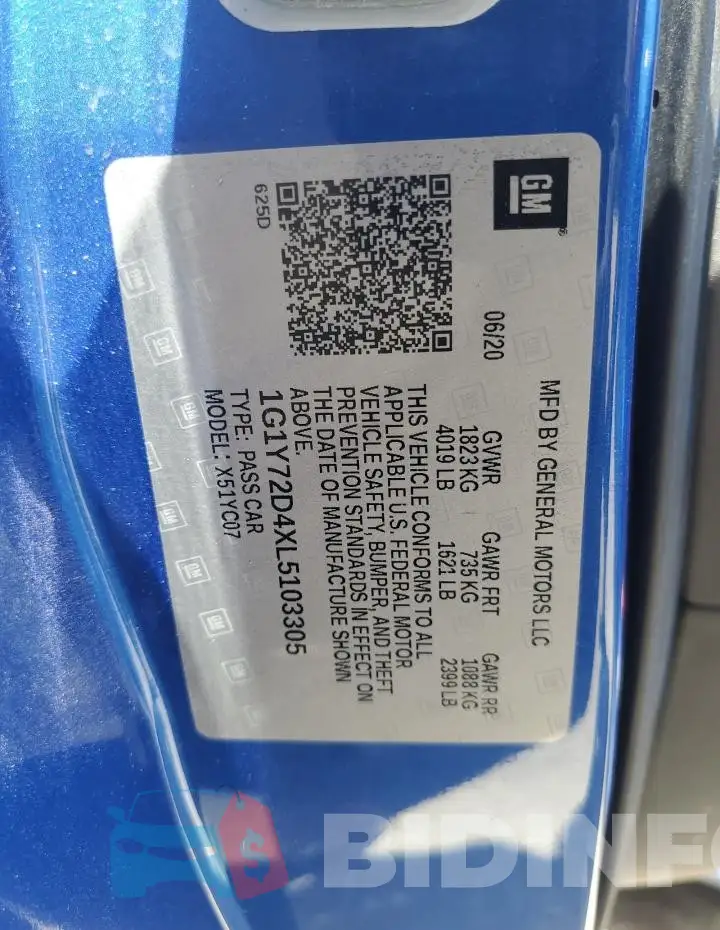 1G1Y72D4XL5103305 Photo# 13