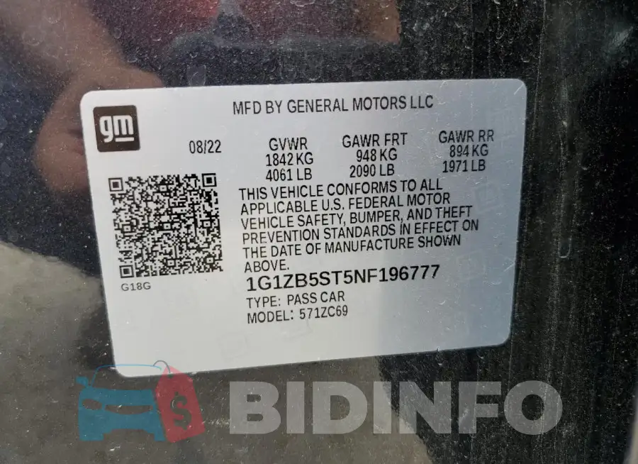 1G1ZB5ST5NF196777 Photo# 12
