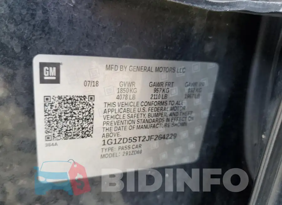 1G1ZD5ST2JF264229 Photo# 13