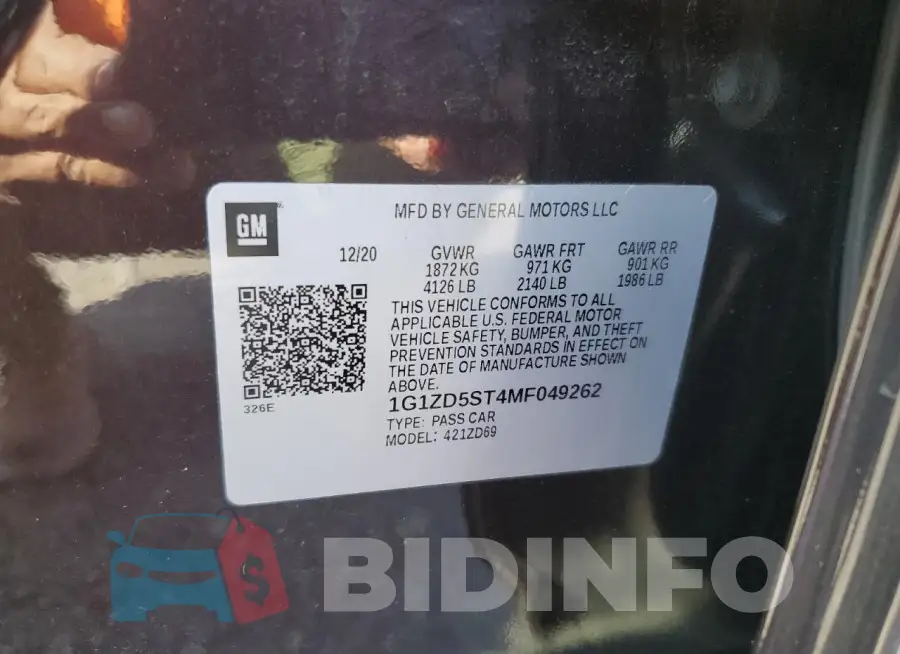 1G1ZD5ST4MF049262 Photo# 12