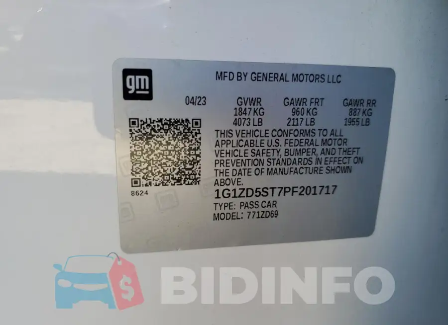 1G1ZD5ST7PF201717 Photo# 12