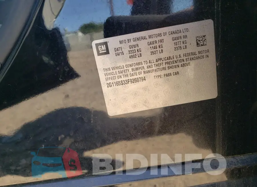 2G1165S33F9260794 Photo# 12