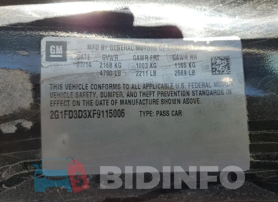2G1FD3D3XF9115006 Photo# 12