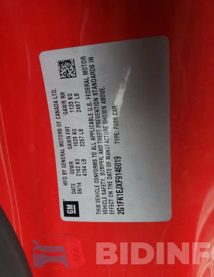 2G1FK1EJXF9146019 Photo# 12
