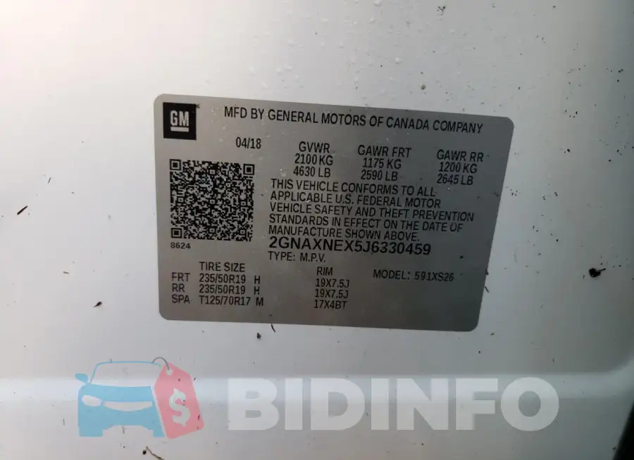 2GNAXNEX5J6330459 Photo# 14