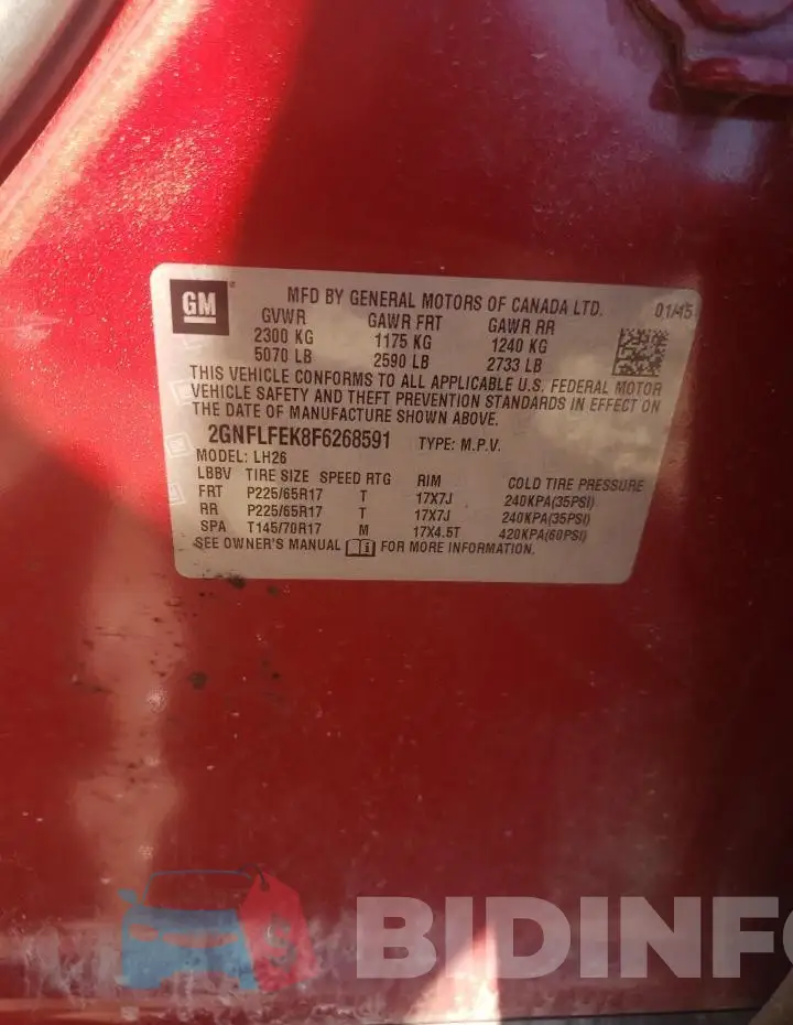 2GNFLFEK8F6268591 Photo# 12