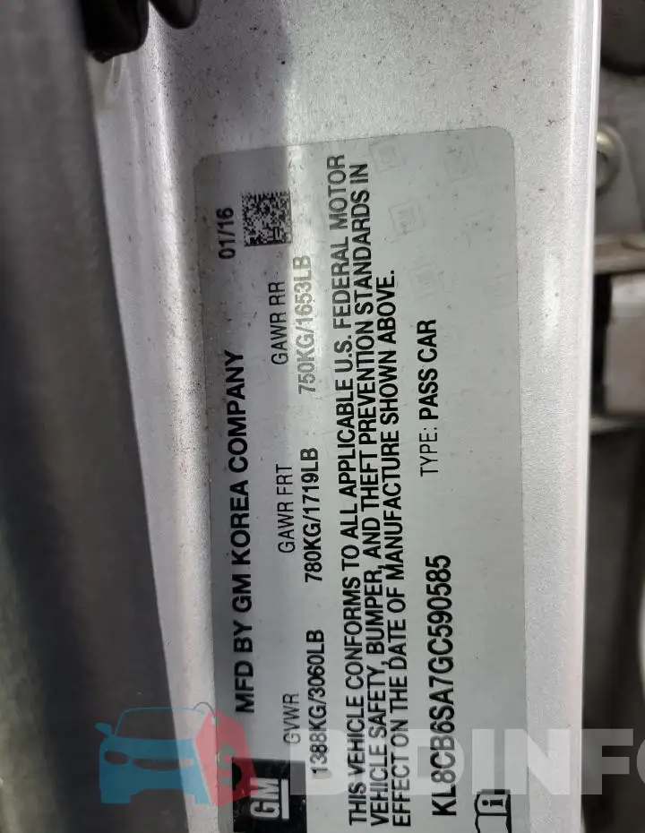 KL8CB6SA7GC590585 Photo# 12