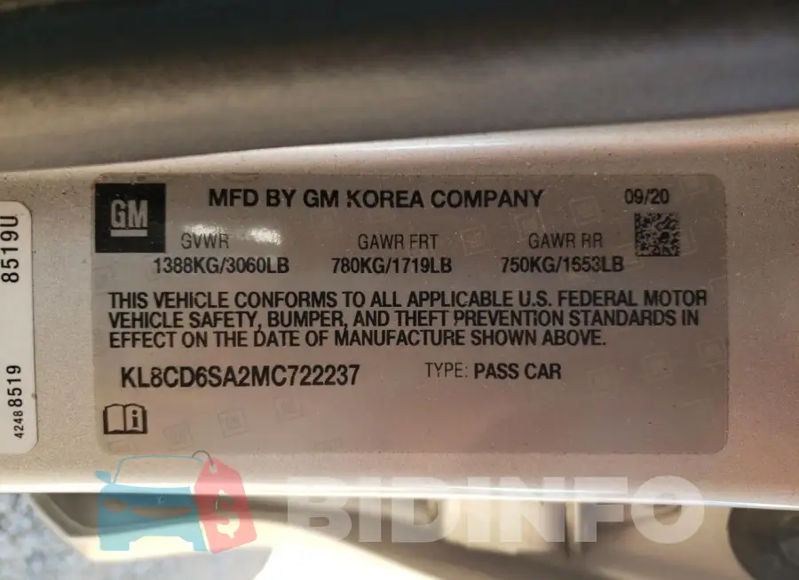 KL8CD6SA2MC722237 Photo# 13