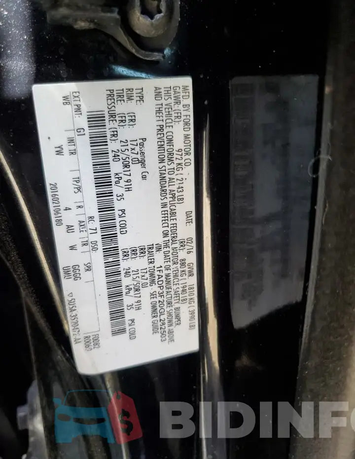 1FADP3F20GL282503 Photo# 12