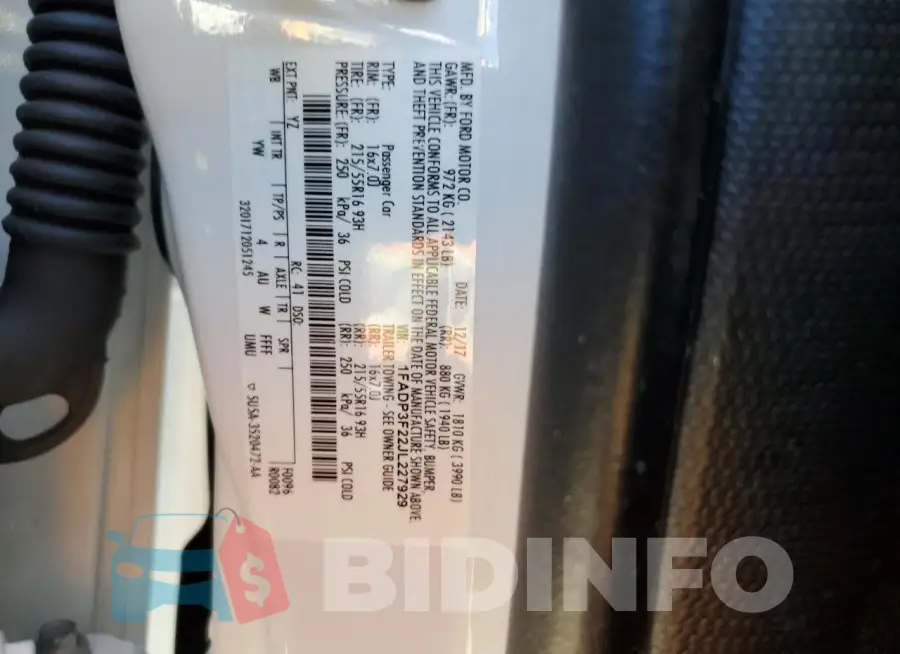 1FADP3F22JL227929 Photo# 12