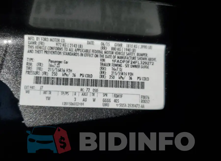 1FADP3F24FL329272 Photo# 13