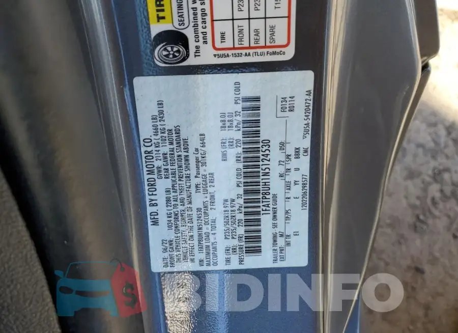 1FATP8UH1N5124530 Photo# 12