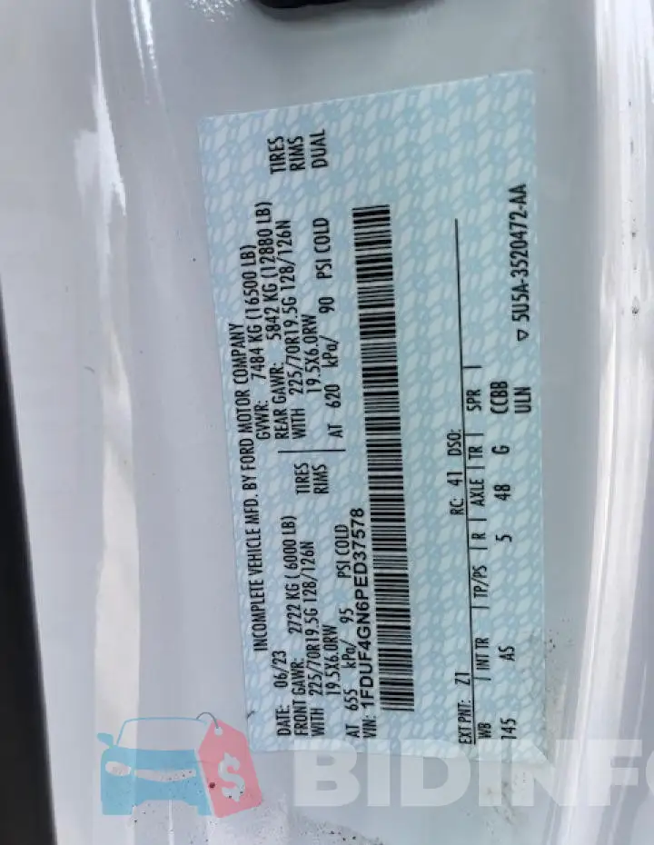 1FDUF4GN6PED37578 Photo# 10