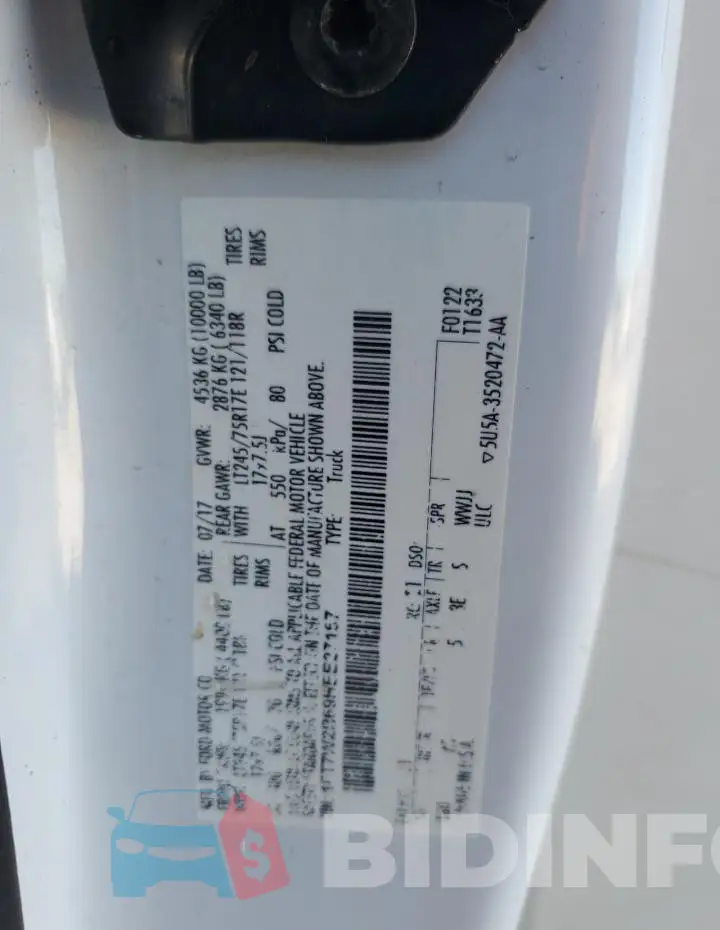 1FT7W2B69HEE27167 Photo# 12
