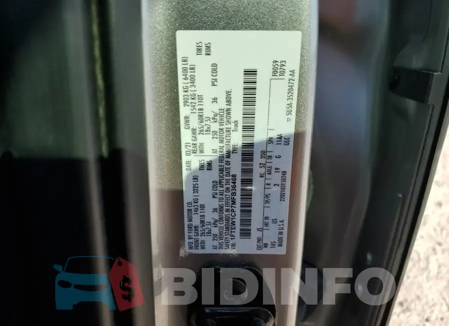 1FTEW1CP7MFB36468 Photo# 12