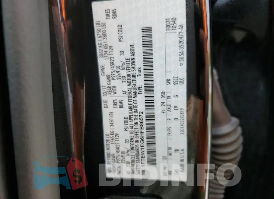 1FTEW1EG6HFB86572 Photo# 13