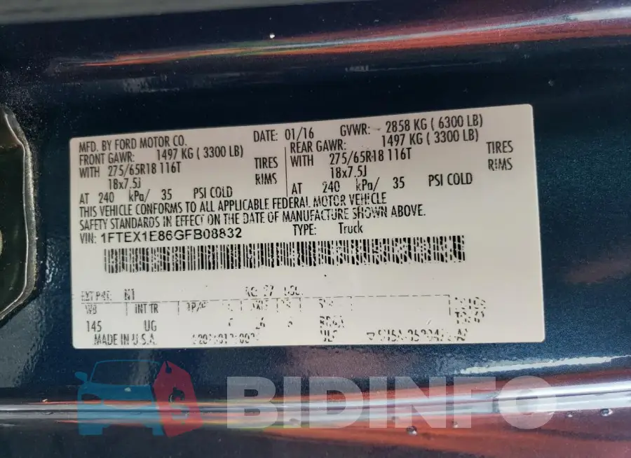 1FTEX1E86GFB08832 Photo# 12