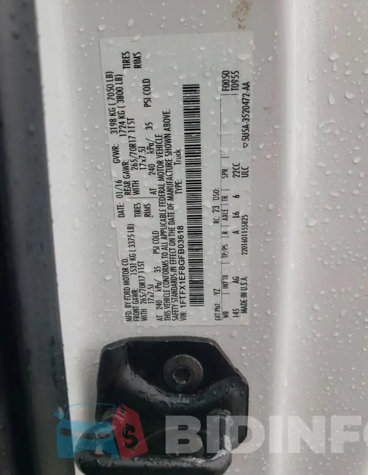 1FTFX1EF8GFB03618 Photo# 12