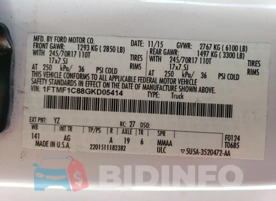 1FTMF1C88GKD05414 Photo# 12
