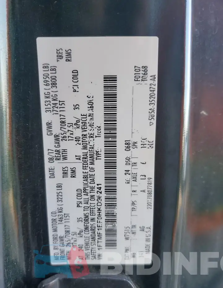 1FTMF1EF0HKD96241 Photo# 12
