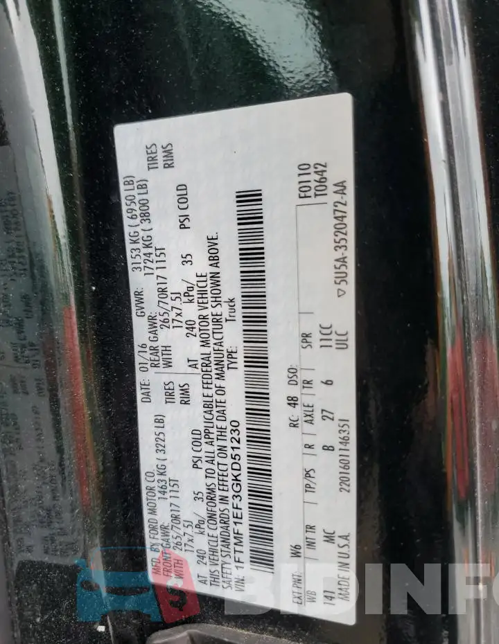 1FTMF1EF3GKD51230 Photo# 13