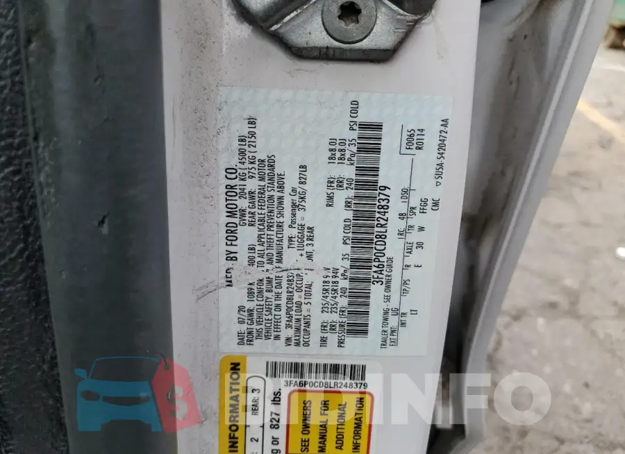 3FA6P0CD8LR248379 Photo# 13