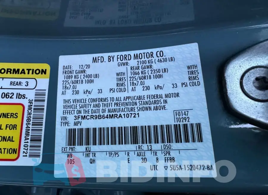 3FMCR9B64MRA10721 Photo# 10