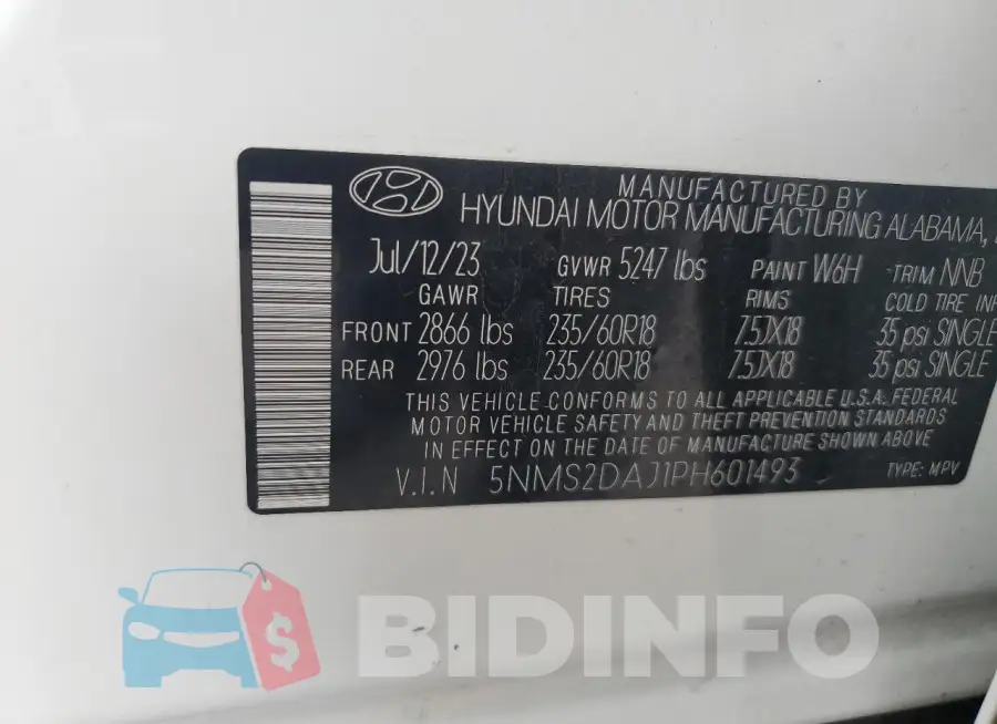 5NMS2DAJ1PH601493 Photo# 12