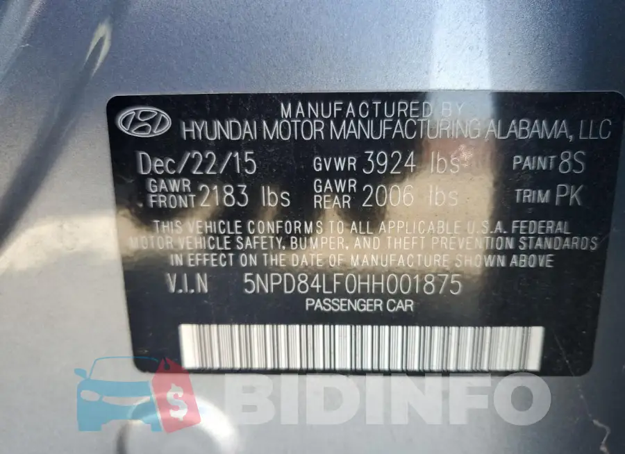 5NPD84LF0HH001875 Photo# 12