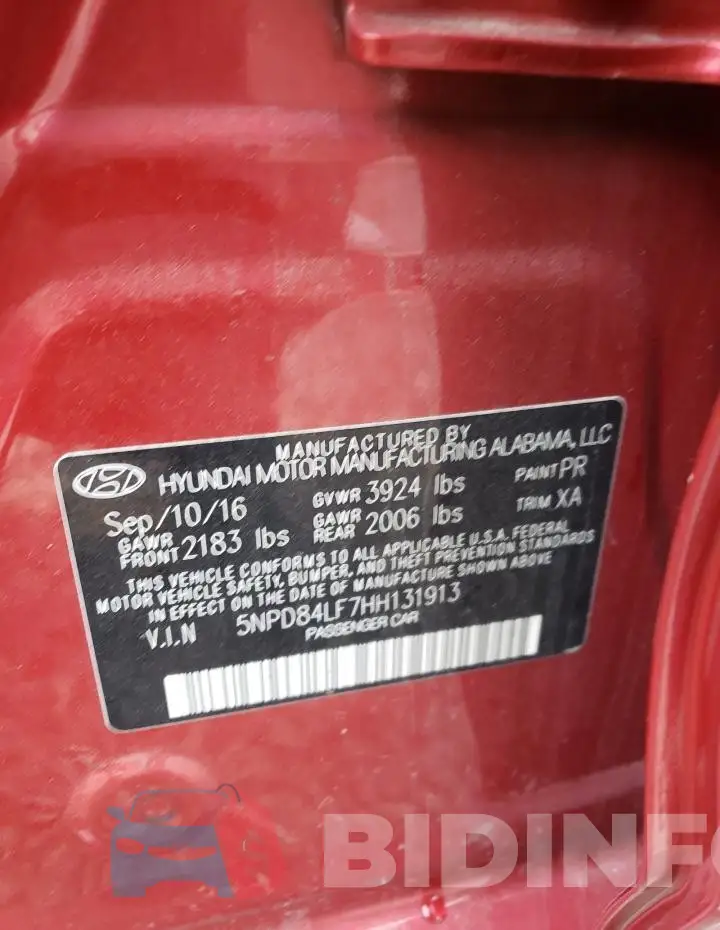 5NPD84LF7HH131913 Photo# 13