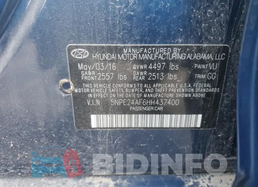 5NPE24AF6HH437400 Photo# 12