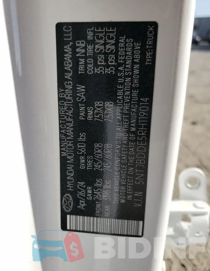 5NTJBDDE5RH119014 Photo# 13