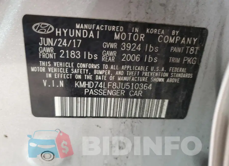 KMHD74LF8JU510364 Photo# 12