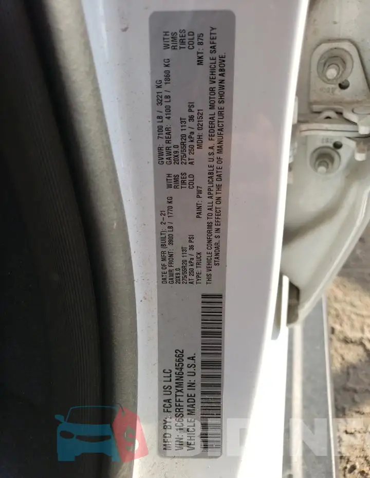 1C6SRFFTXMN645662 Photo# 12