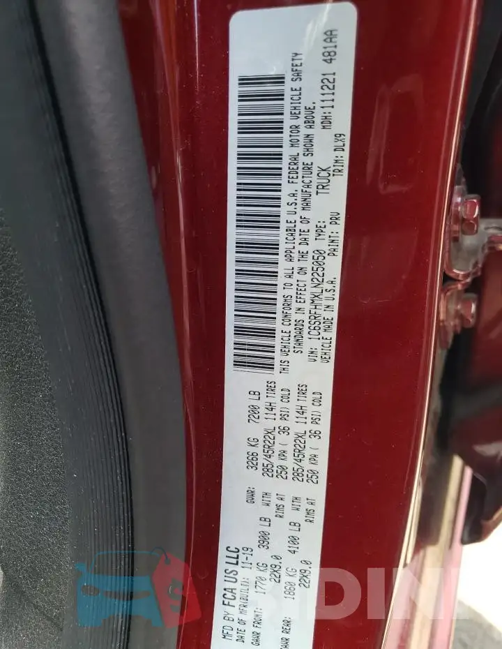 1C6SRFHMXLN225050 Photo# 12
