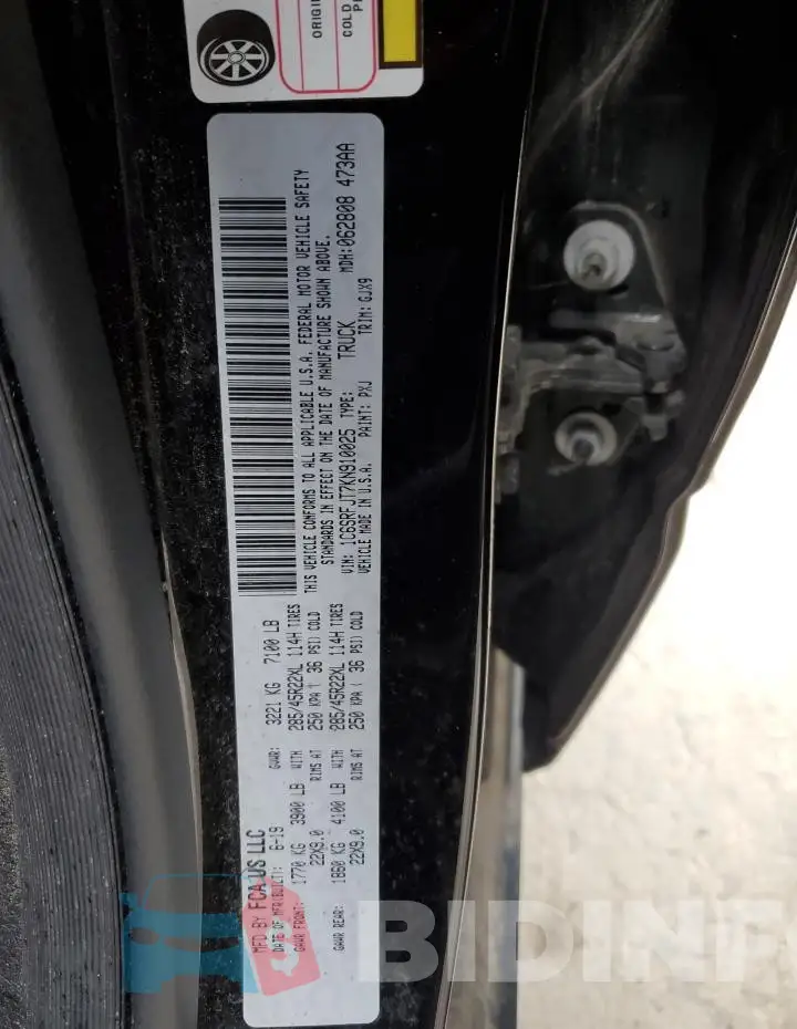 1C6SRFJT7KN910025 Photo# 12