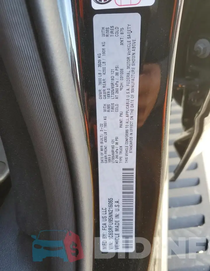1C6SRFU95NN216065 Photo# 12