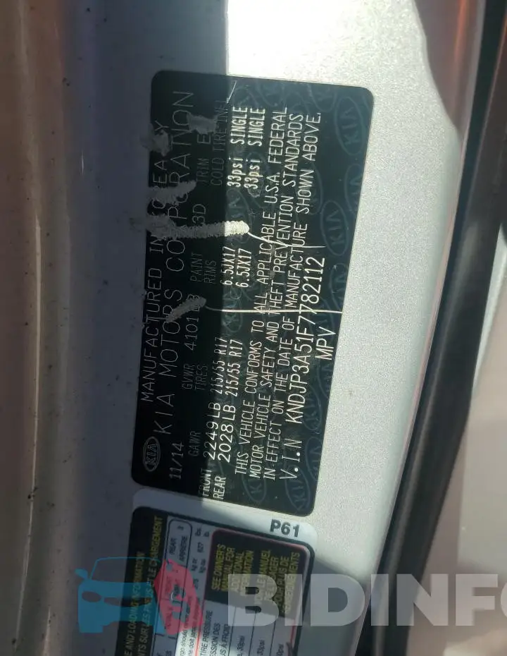 KNDJP3A51F7782112 Photo# 12