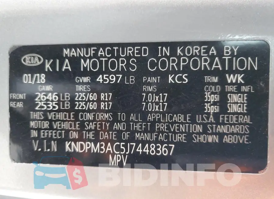 KNDPM3AC5J7448367 Photo# 13