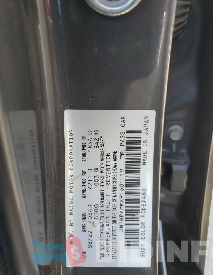 JM1BPAMMXP1601119 Photo# 13