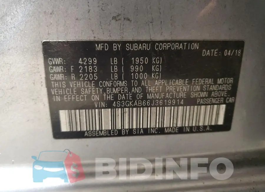 4S3GKAB66J3619914 Photo# 12