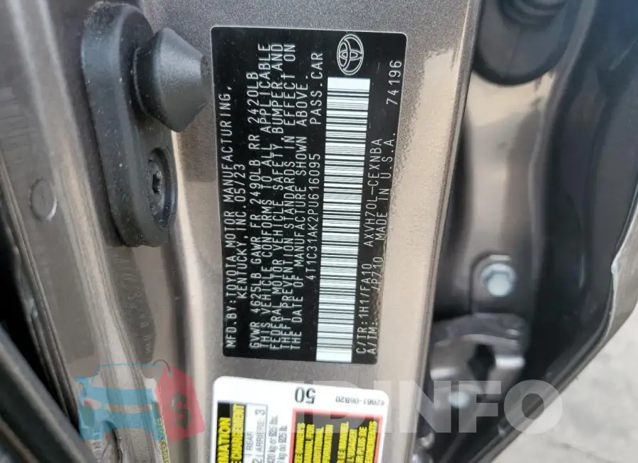 4T1C31AK2PU616095 Photo# 12