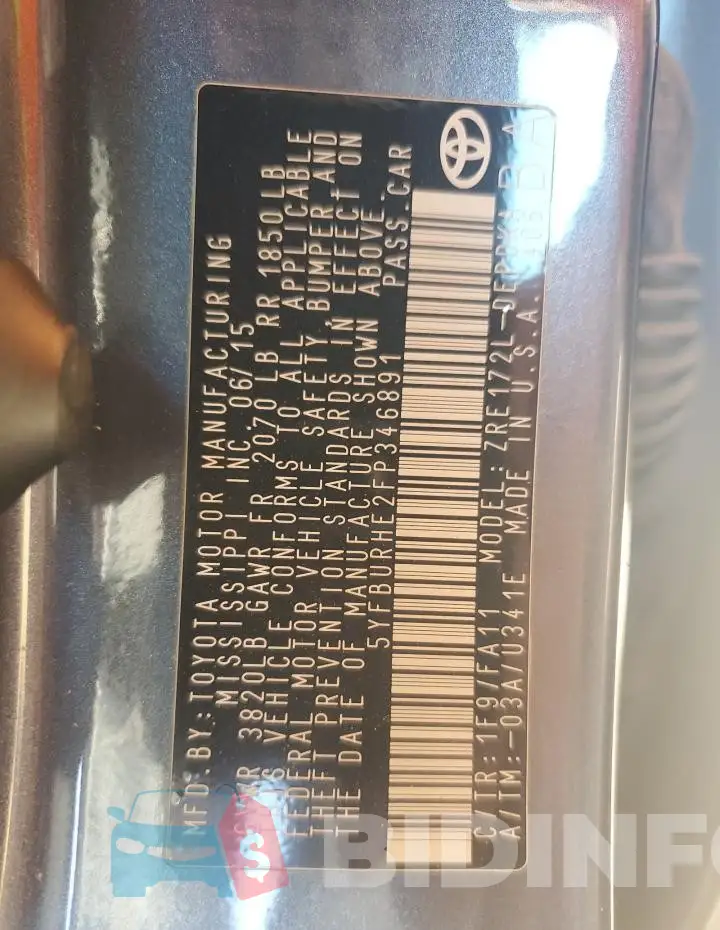 5YFBURHE2FP346891 Photo# 12