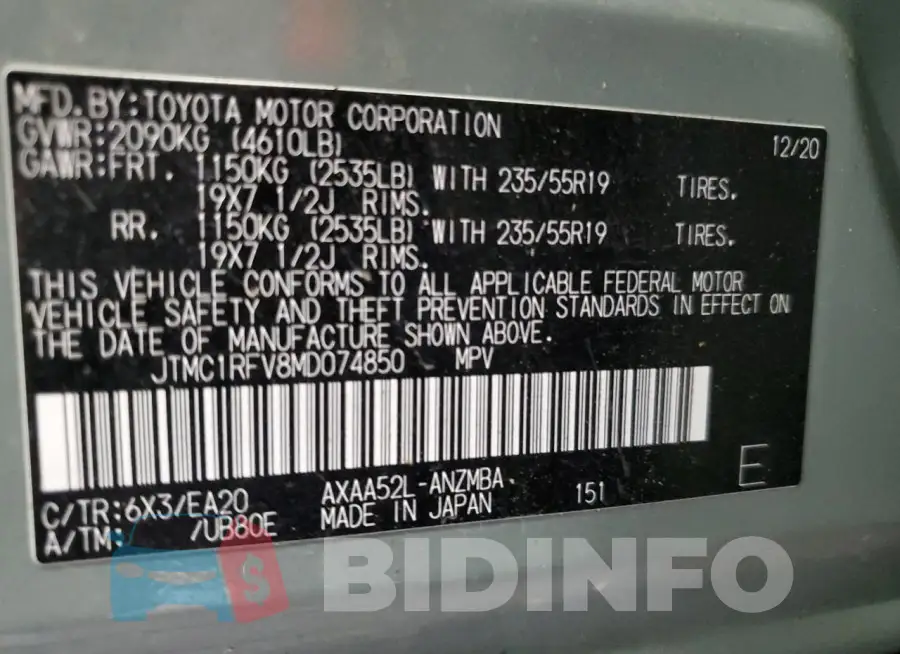 JTMC1RFV8MD074850 Photo# 13