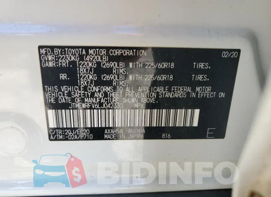 JTMEWRFV6LJ042330 Photo# 12
